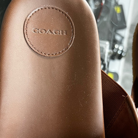 Coach Brown Slide Sandals with Signature Monogram new without tags - Picture 3 of 5